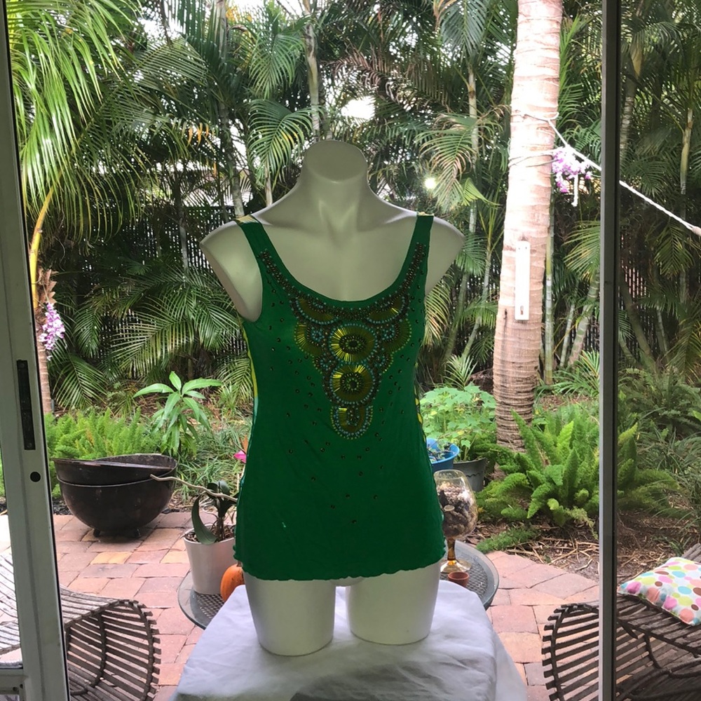 Beaded tropical 🌴 top